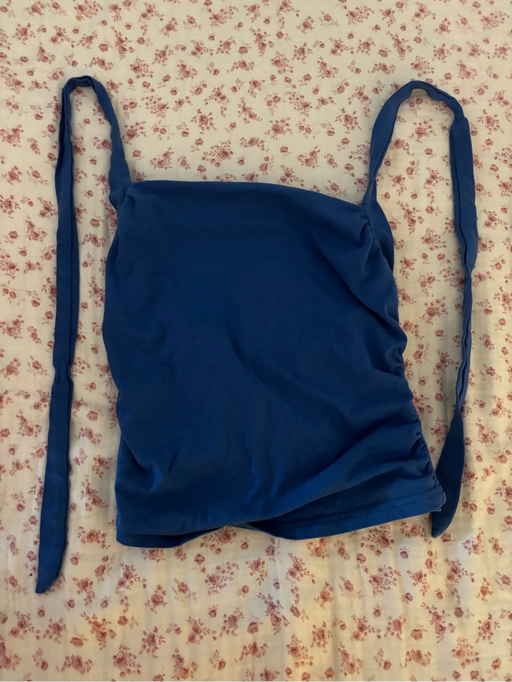 SHEIN Royal Blue Tie-Strap Tube Camisole